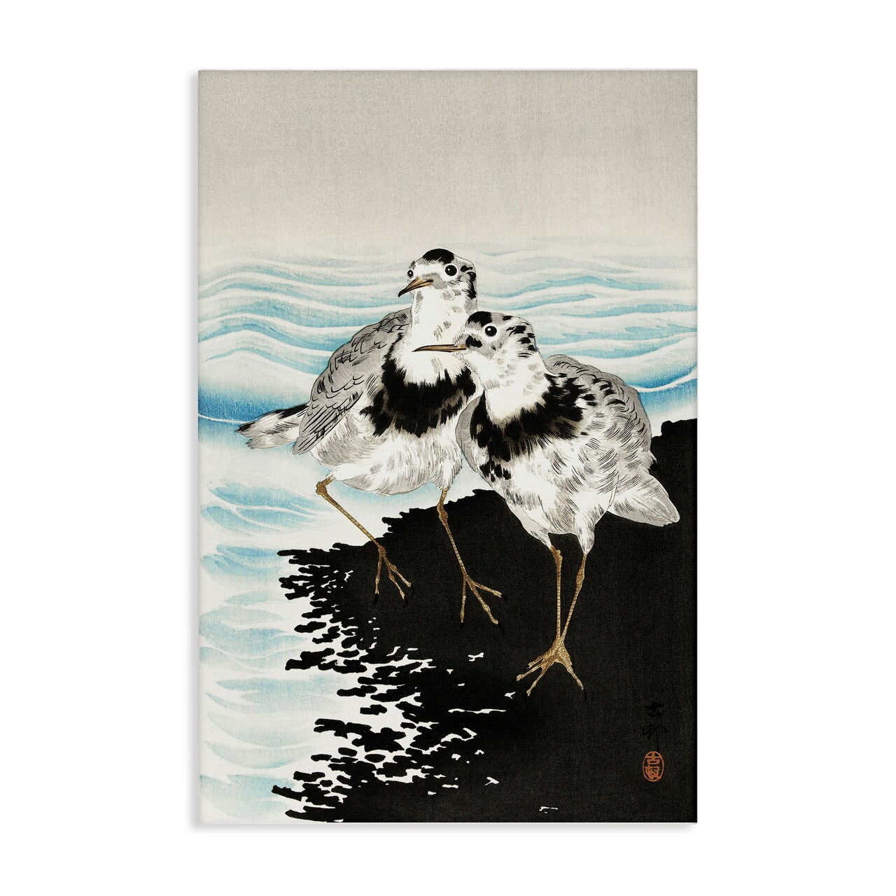 Stupell Industries Classic Beach Birds Canvas Wall Art Design by Ohara Koson